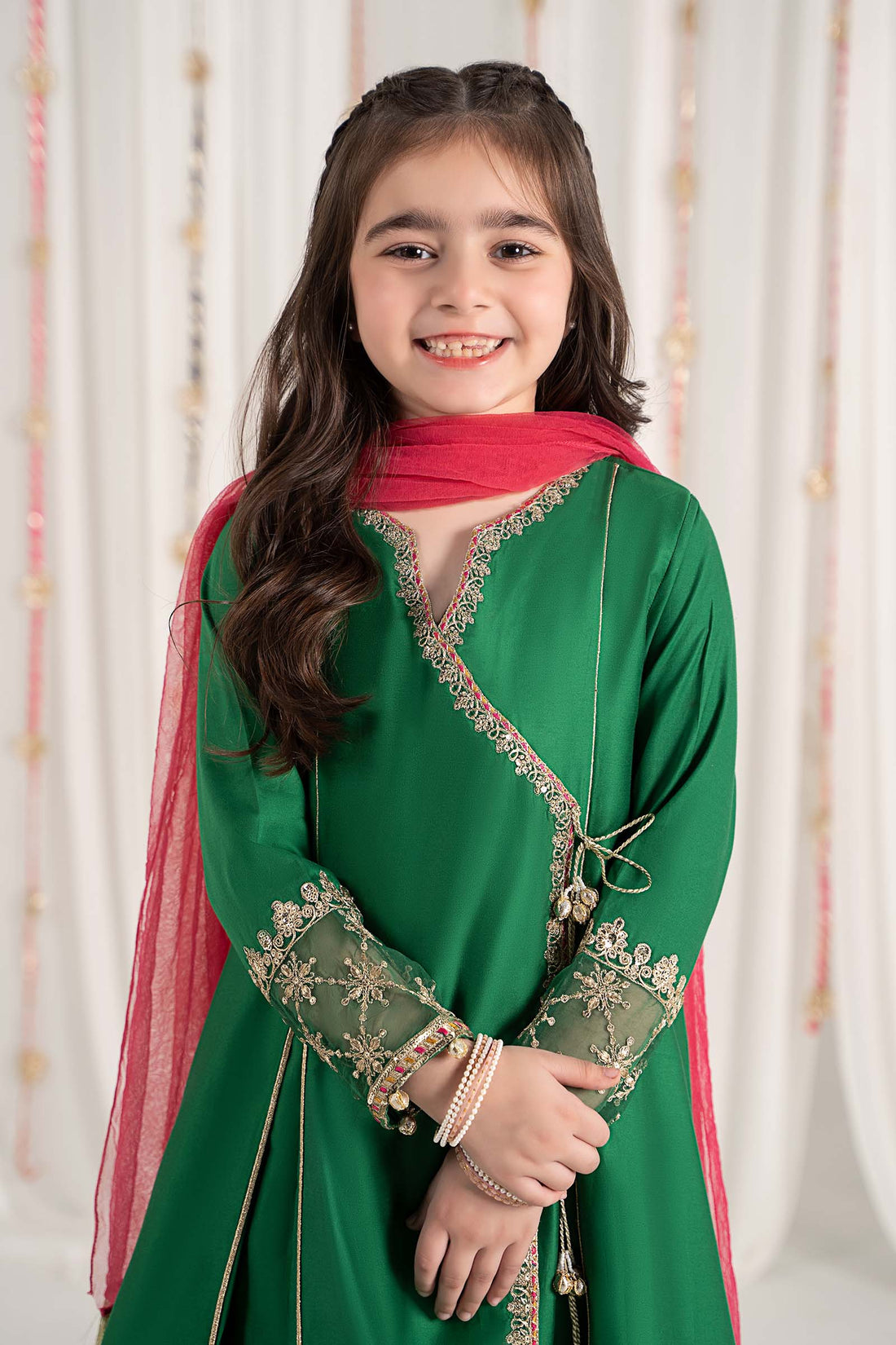 Maria B | 3 Piece Embroidered Cotton Satin Suit | MKS-EF25-41 - House Of Zarish