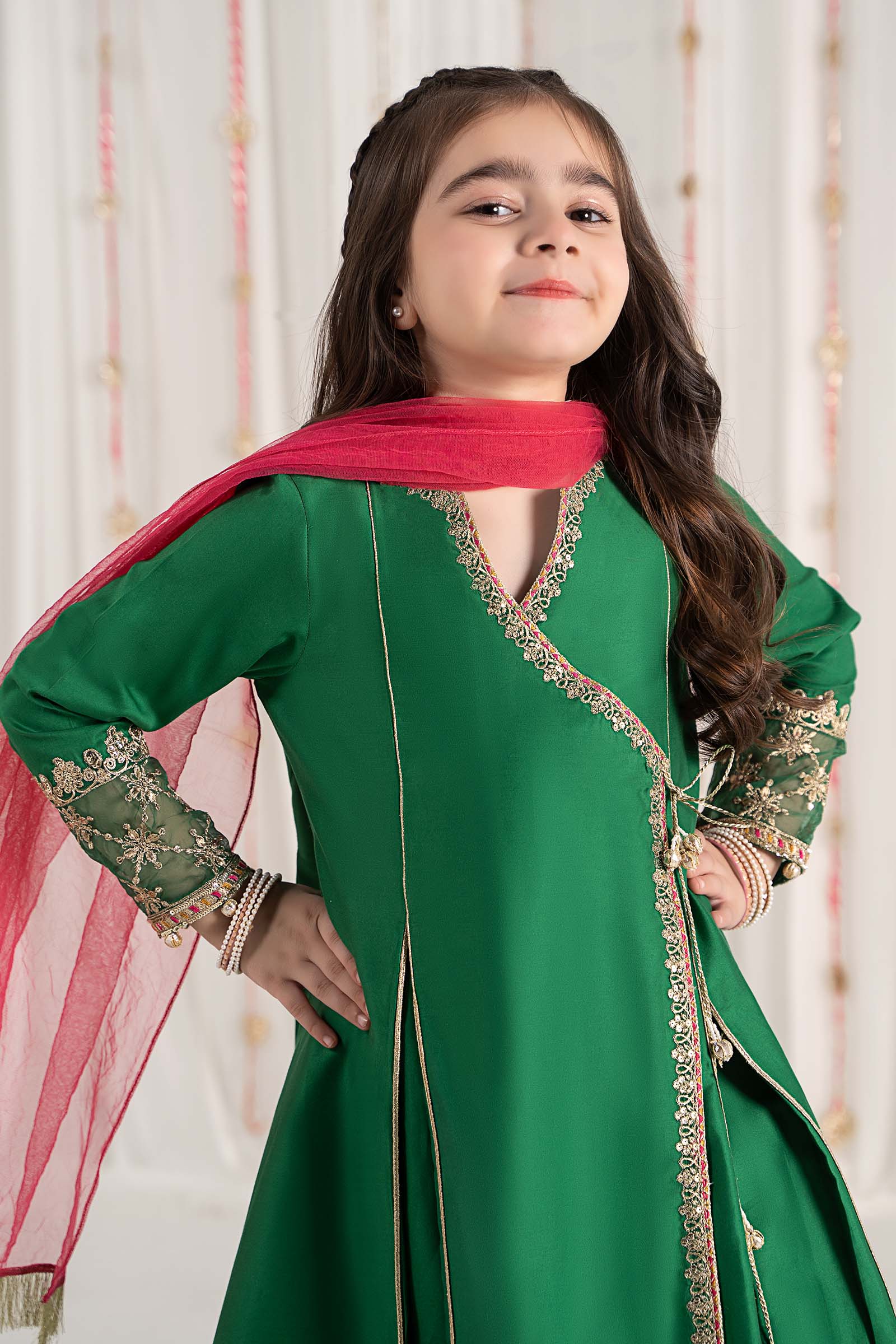 Maria B | 3 Piece Embroidered Cotton Satin Suit | MKS-EF25-41 - House Of Zarish