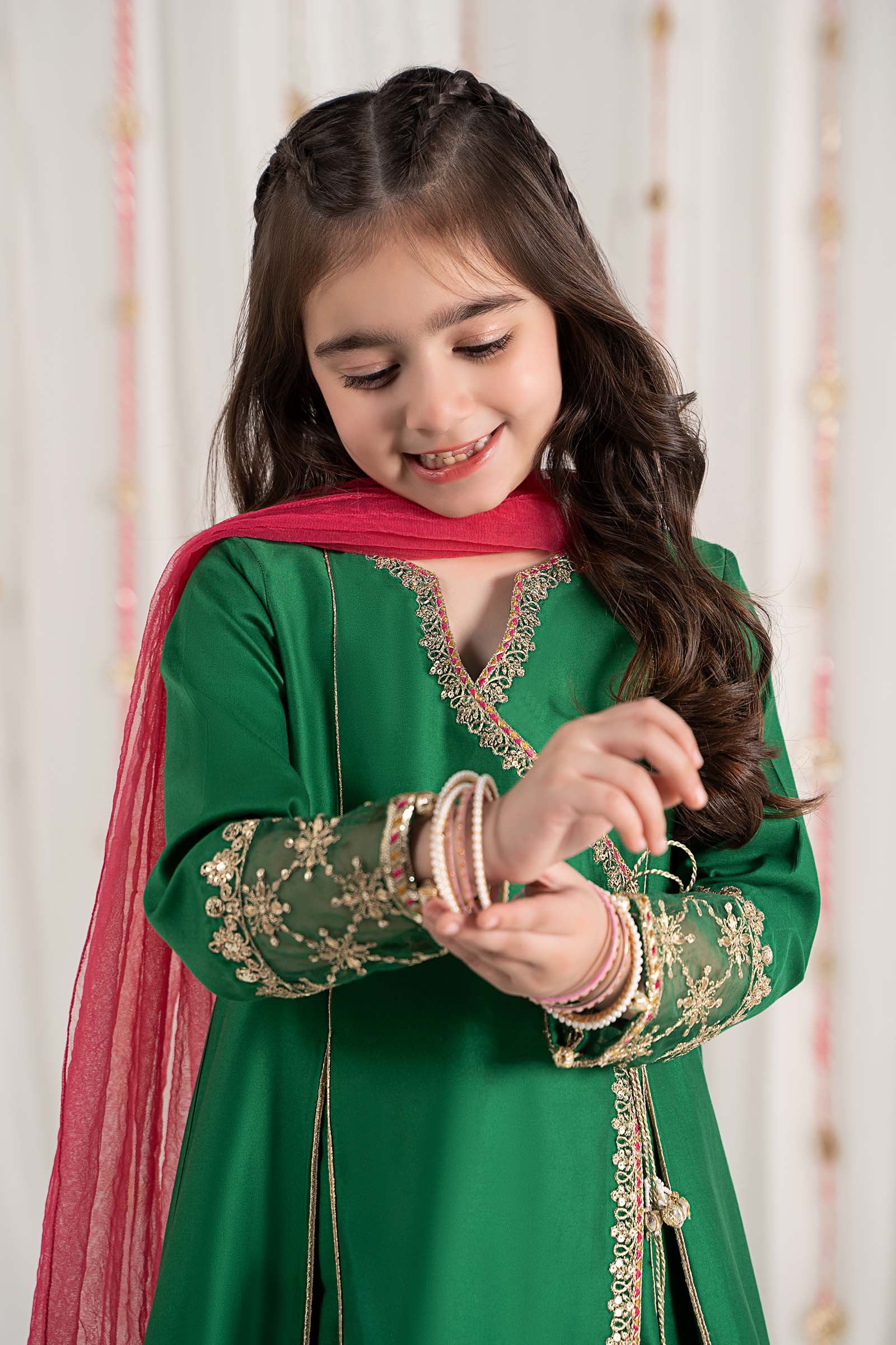 Maria B | 3 Piece Embroidered Cotton Satin Suit | MKS-EF25-41 - House Of Zarish