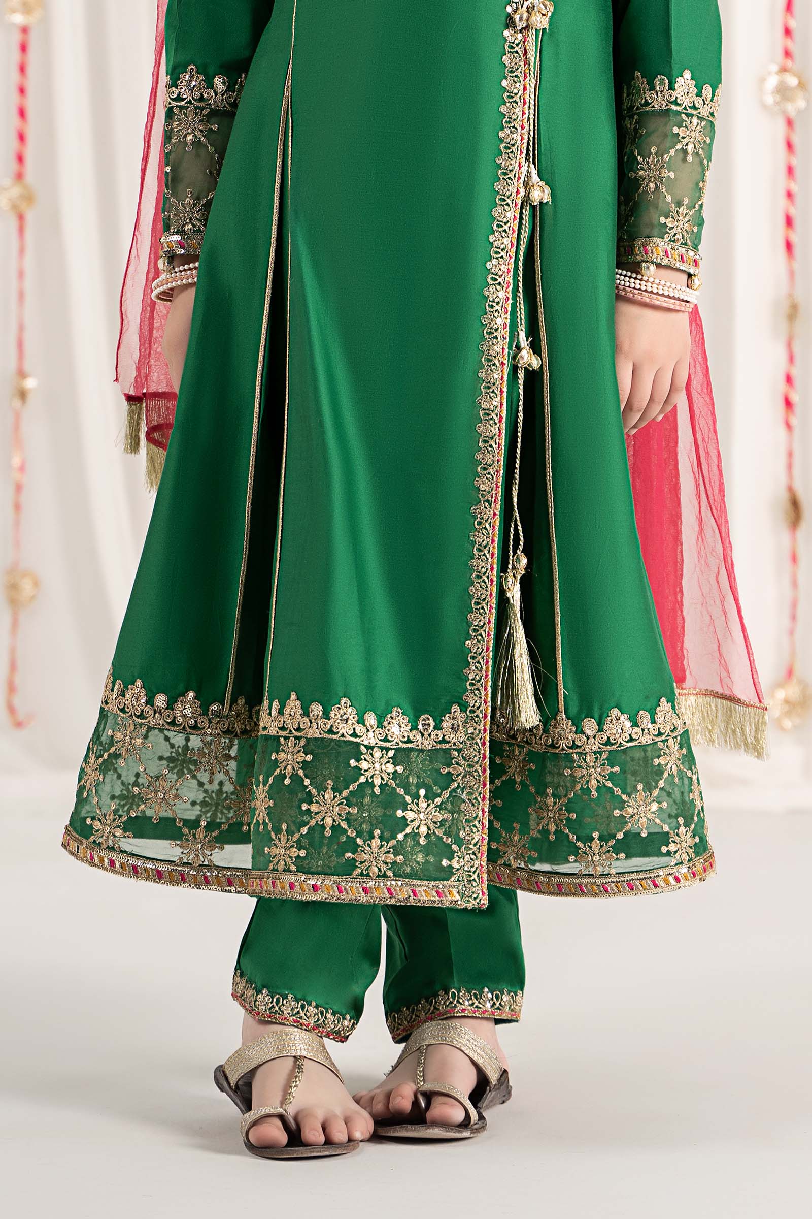 Maria B | 3 Piece Embroidered Cotton Satin Suit | MKS-EF25-41 - House Of Zarish