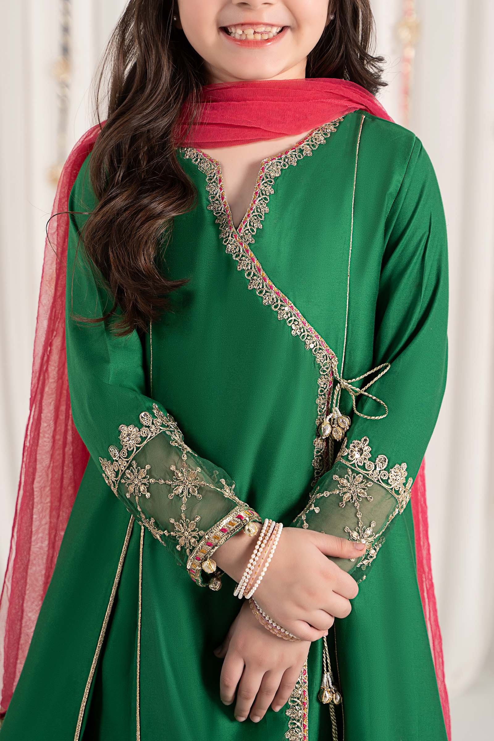 Maria B | 3 Piece Embroidered Cotton Satin Suit | MKS-EF25-41 - House Of Zarish