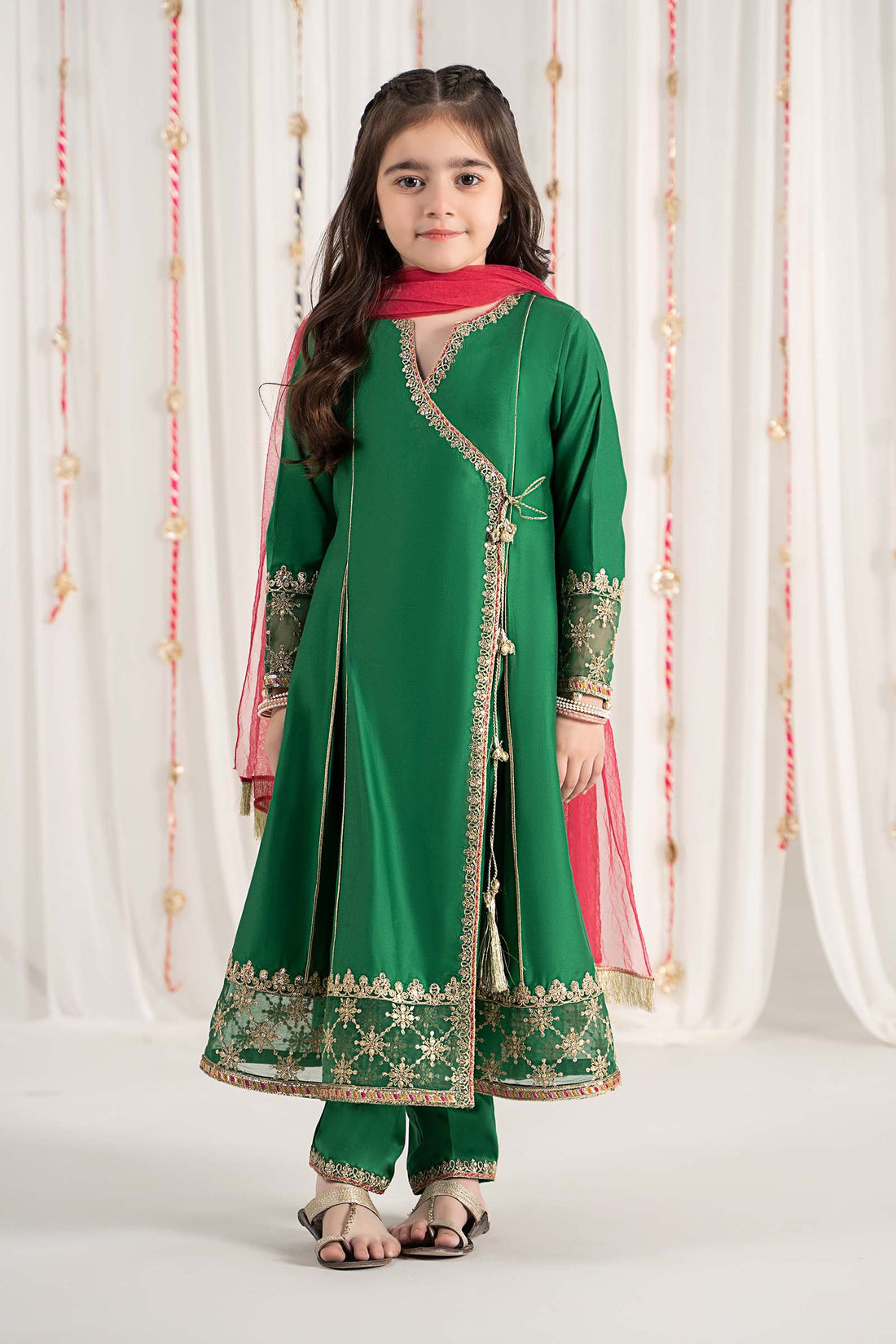 Maria B | 3 Piece Embroidered Cotton Satin Suit | MKS-EF25-41 - House Of Zarish