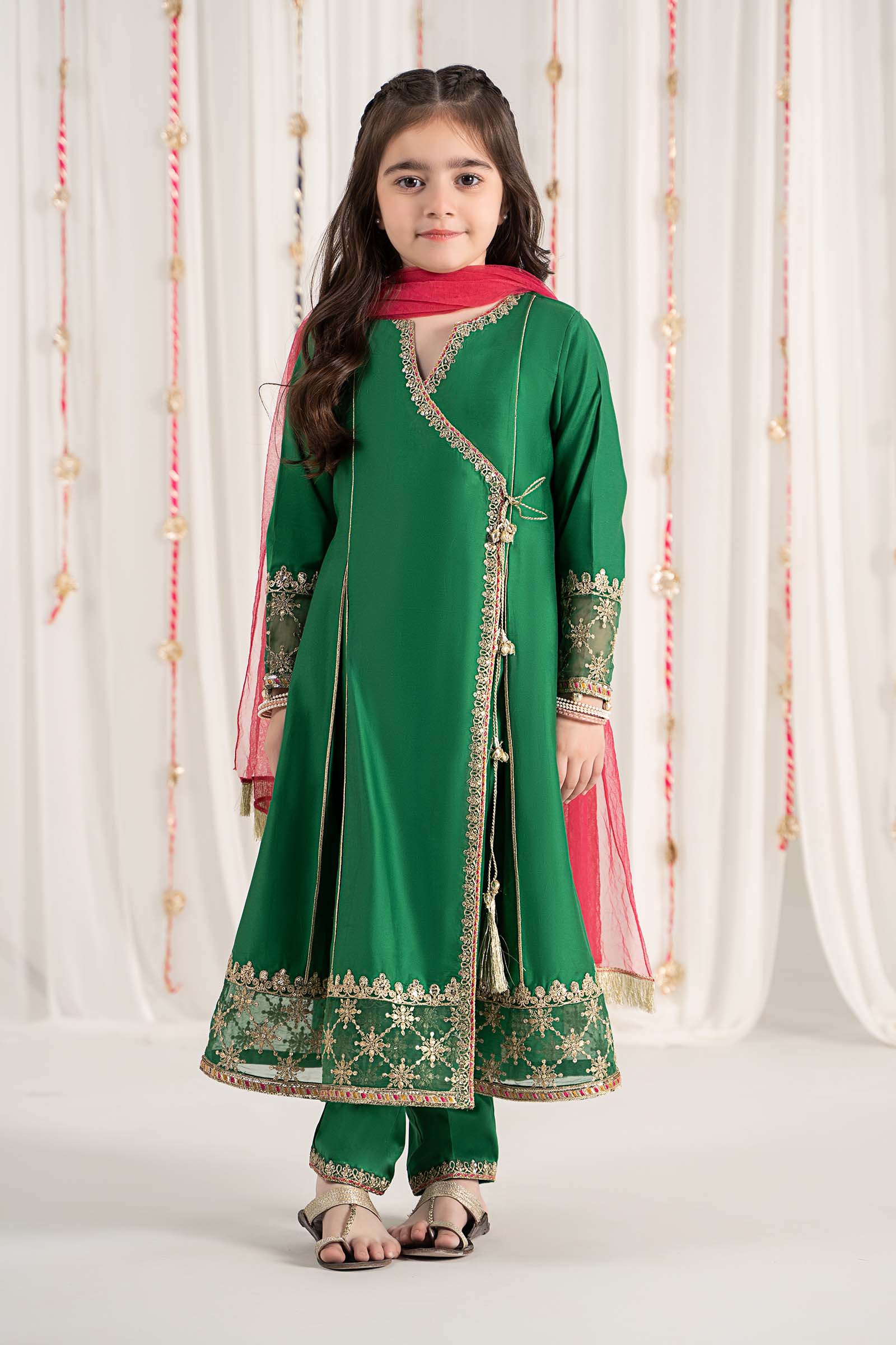Maria B | 3 Piece Embroidered Cotton Satin Suit | MKS-EF25-41 - House Of Zarish