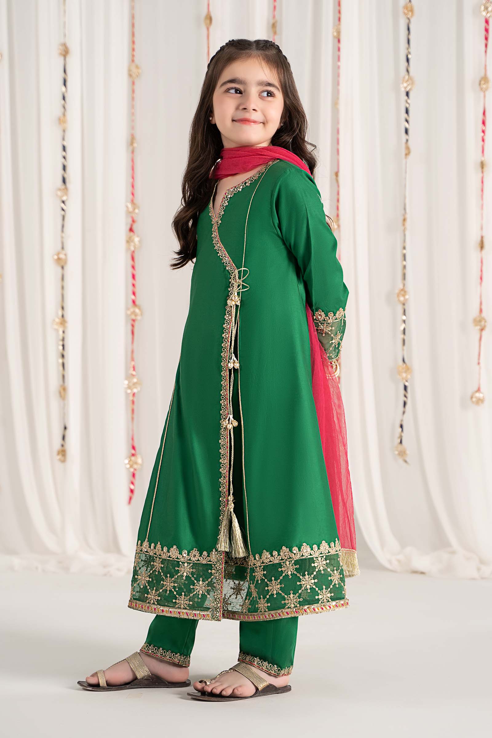 Maria B | 3 Piece Embroidered Cotton Satin Suit | MKS-EF25-41 - House Of Zarish
