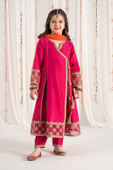Maria B | 3 Piece Embroidered Cotton Satin Suit | MKS-EF25-41 - Libasekhas