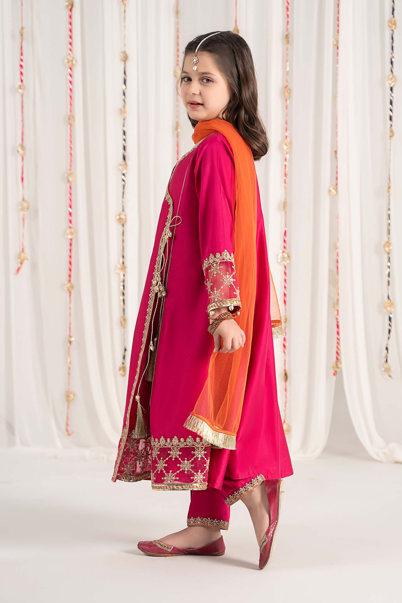 Maria B | 3 Piece Embroidered Cotton Satin Suit | MKS-EF25-41 - House Of Zarish