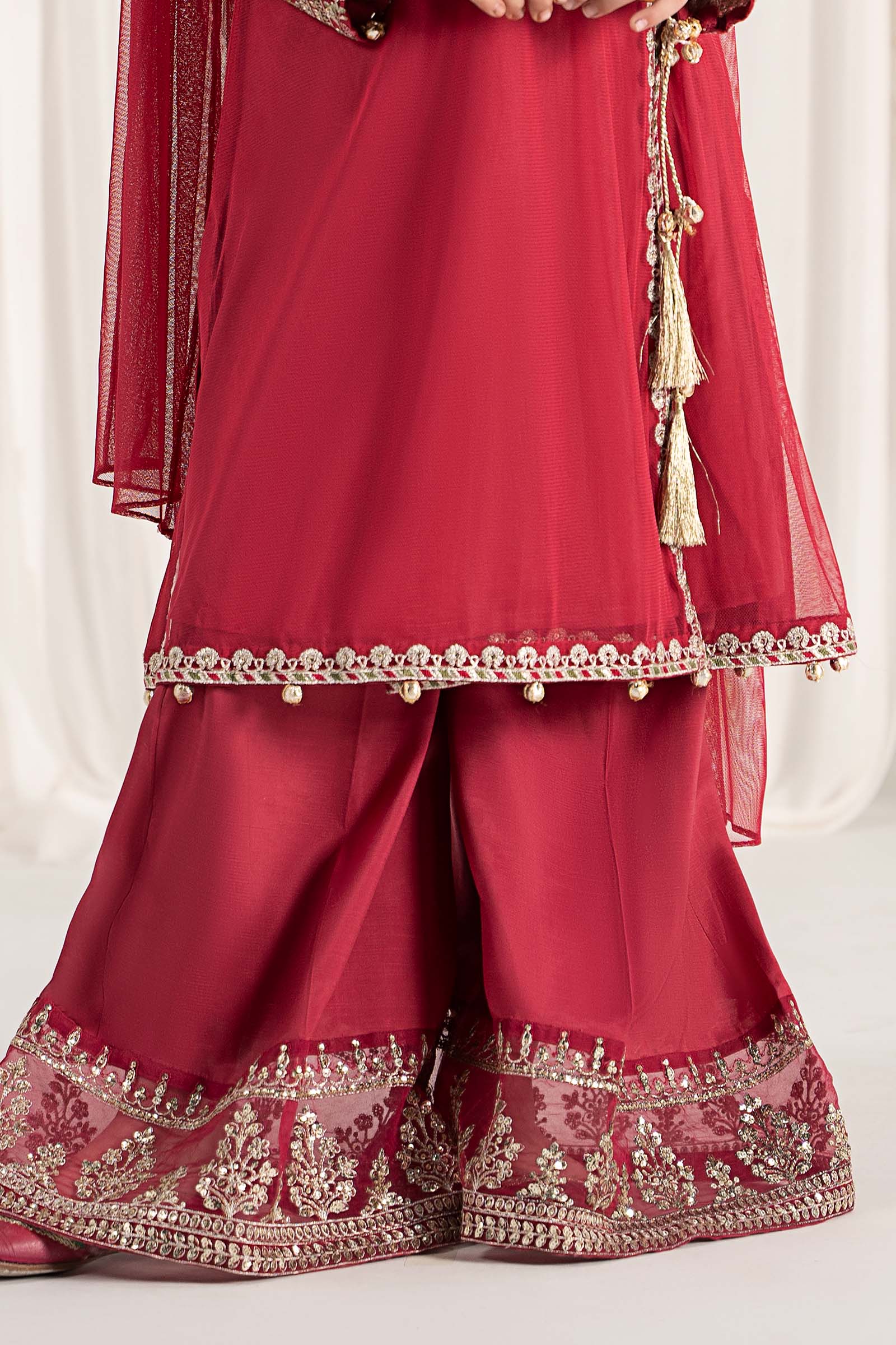 Maria B | 3 Piece Embroidered Polyester Net Suit | MKS-EF25-43 - Libasekhas