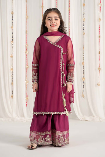 Maria B | 3 Piece Embroidered Polyester Net Suit | MKS-EF25-43 - House Of Zarish
