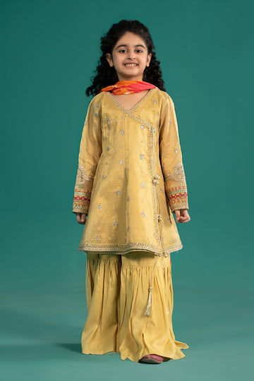 Maria B | 3 Piece Embroidered Cotton Zari Net Suit | MKS-EF25-46 - House Of Zarish
