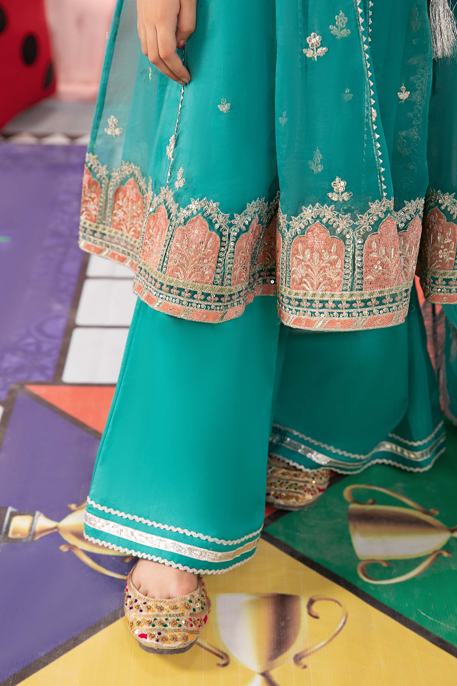 Maria B | 3 Piece Embroidered Organza Suit | MKS-PF24-01 - Libasekhas