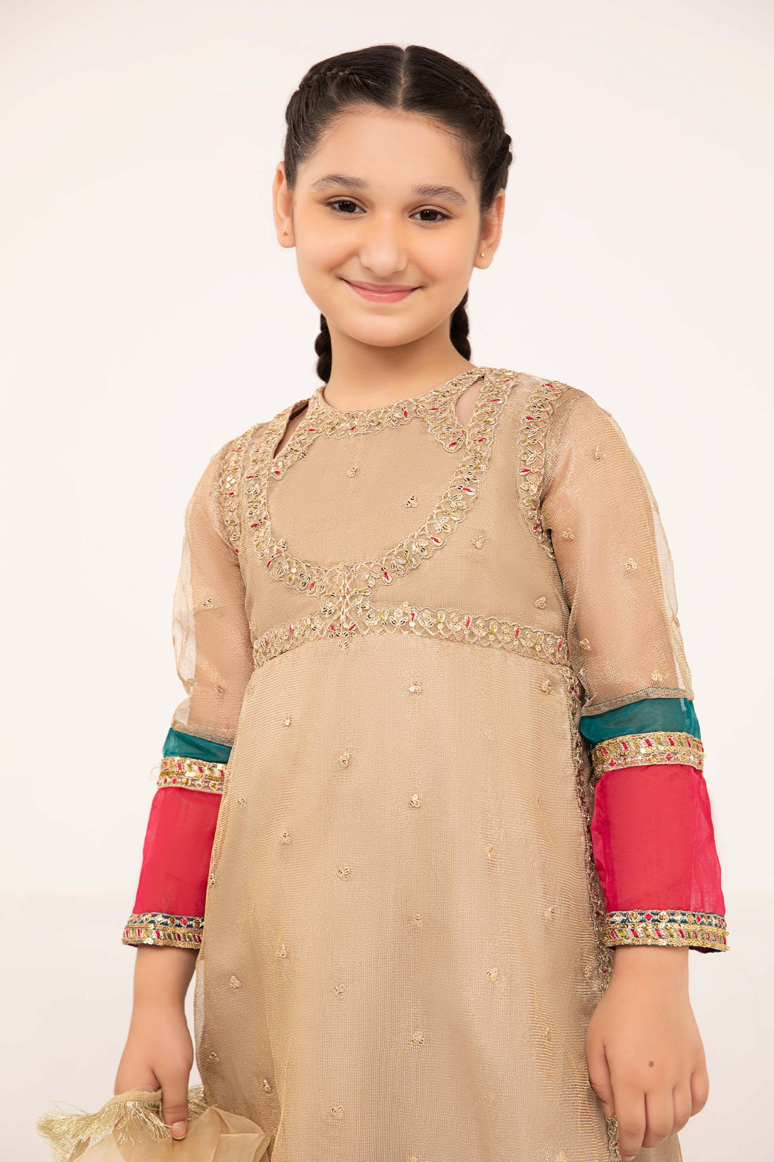 Maria B | 3 Piece Embroidered Zari Net Suit | MKS-PF24-03 - House Of Zarish