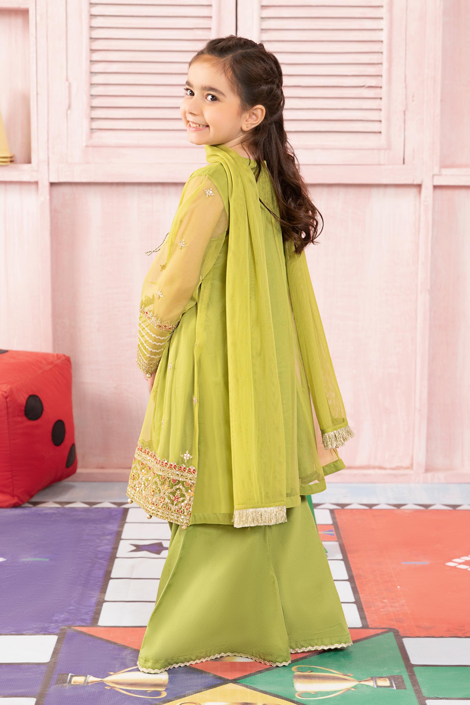 Maria B | 3 Piece Embroidered Net Suit | MKS-PF24-05 - House Of Zarish