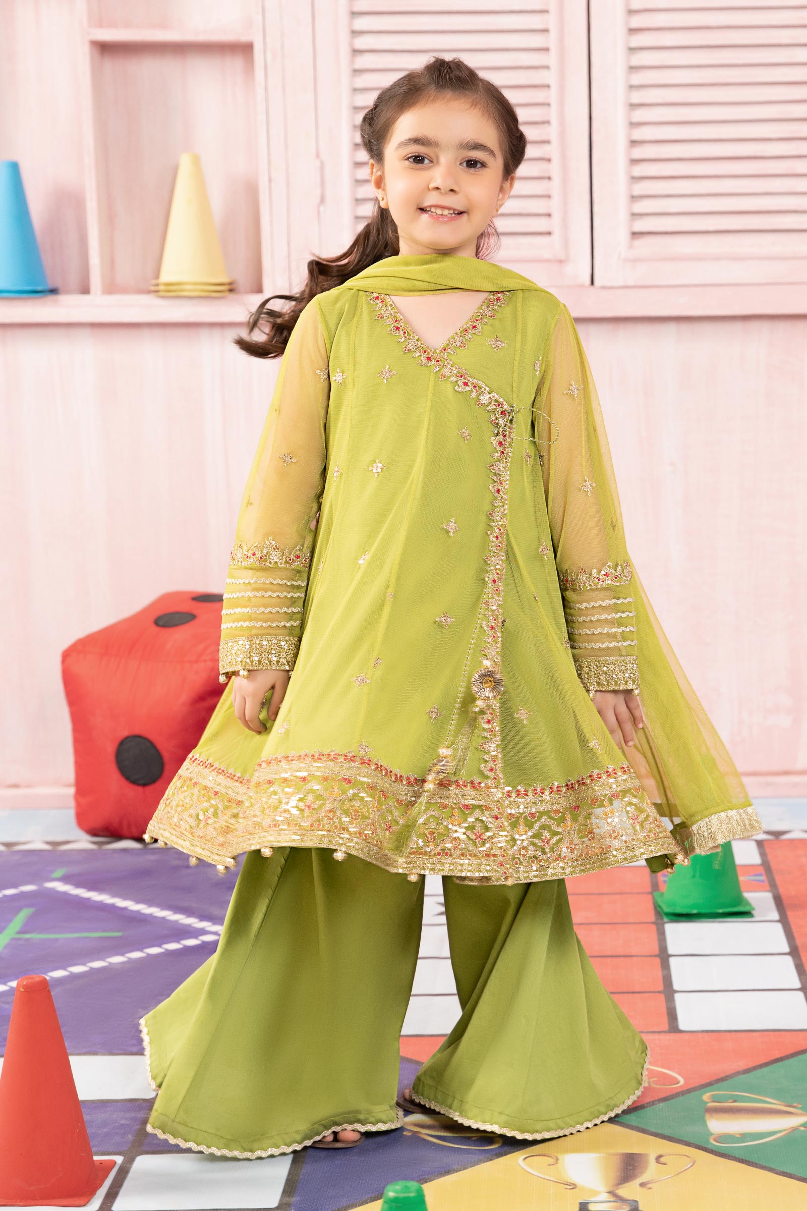 Maria B | 3 Piece Embroidered Net Suit | MKS-PF24-05 - House Of Zarish