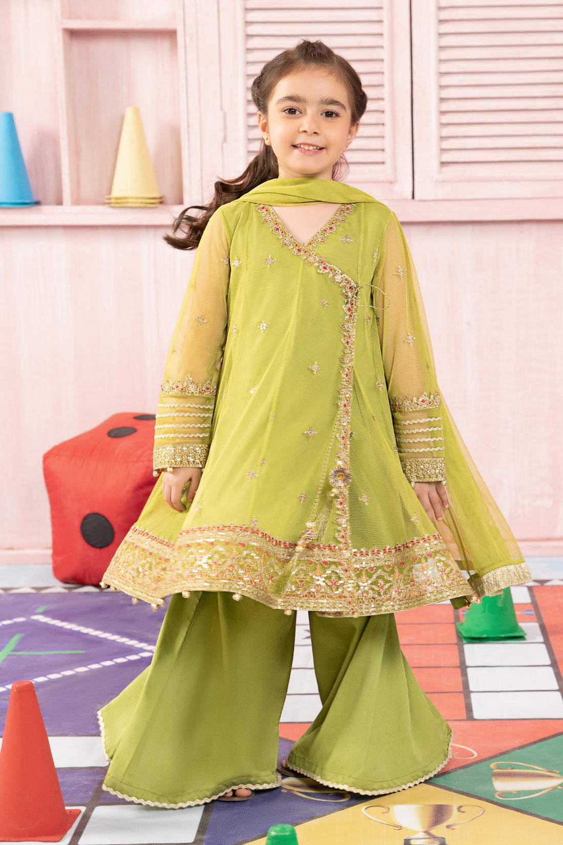 Maria B | 3 Piece Embroidered Net Suit | MKS-PF24-05 - Libasekhas
