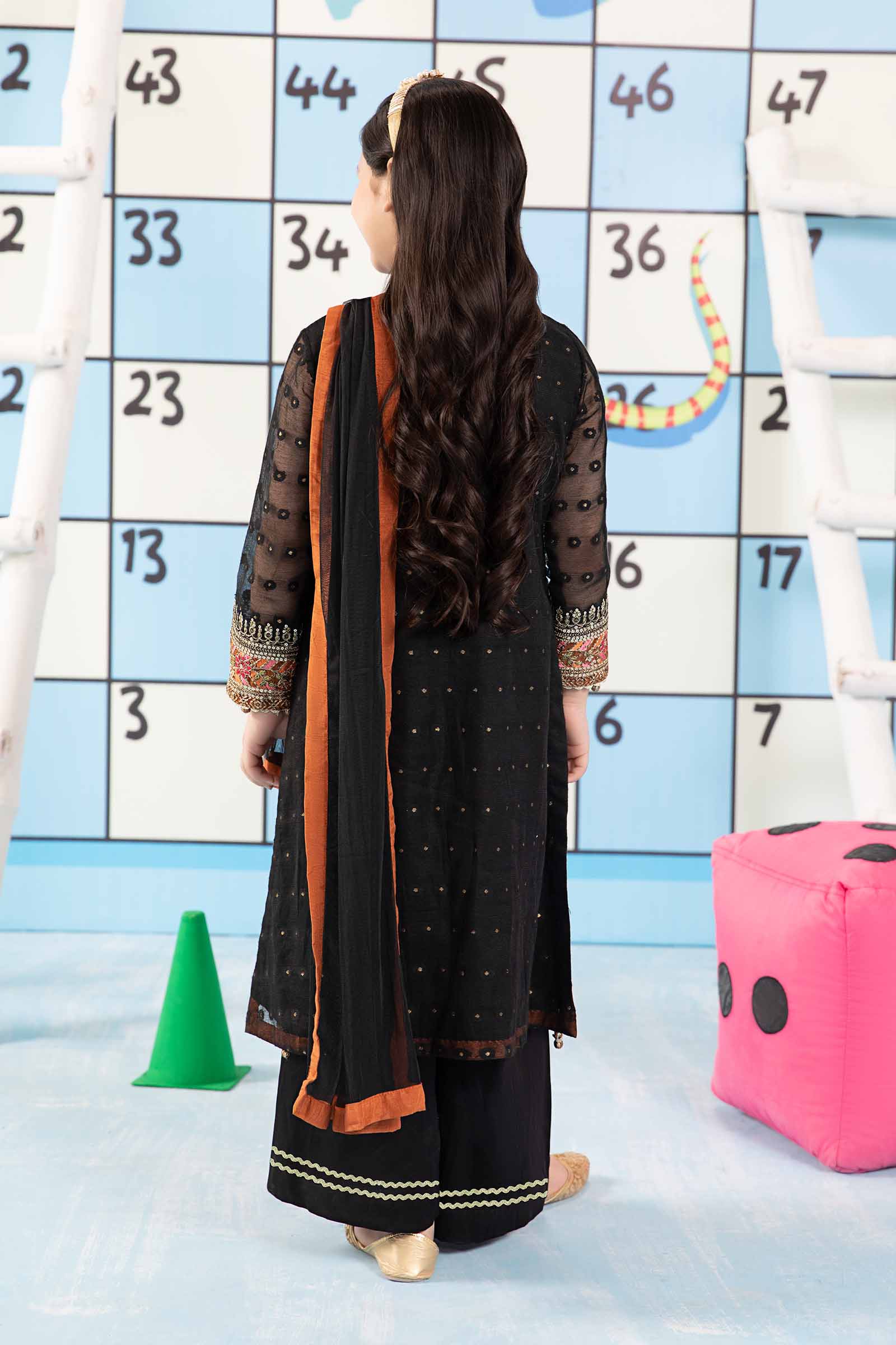 Maria B | 3 Piece Embroidered Cotton Zari Net Suit | MKS-PF24-06 - Libasekhas