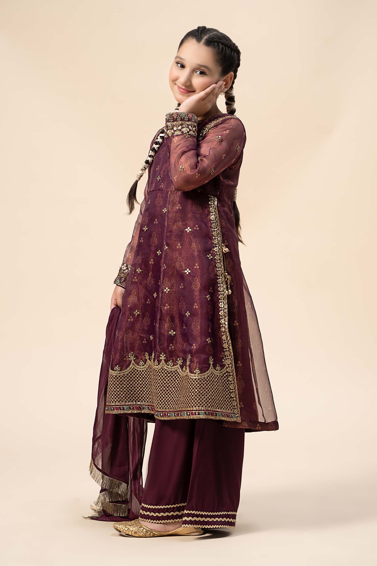 Maria B | 3 Piece Embroidered Cotton Net Suit | MKS-W24-01 - Libasekhas