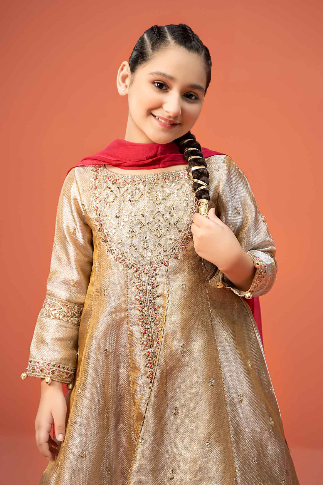 Maria B | 3 Piece Embroidered Zari jacquard Suit | MKS-W24-03 - House Of Zarish