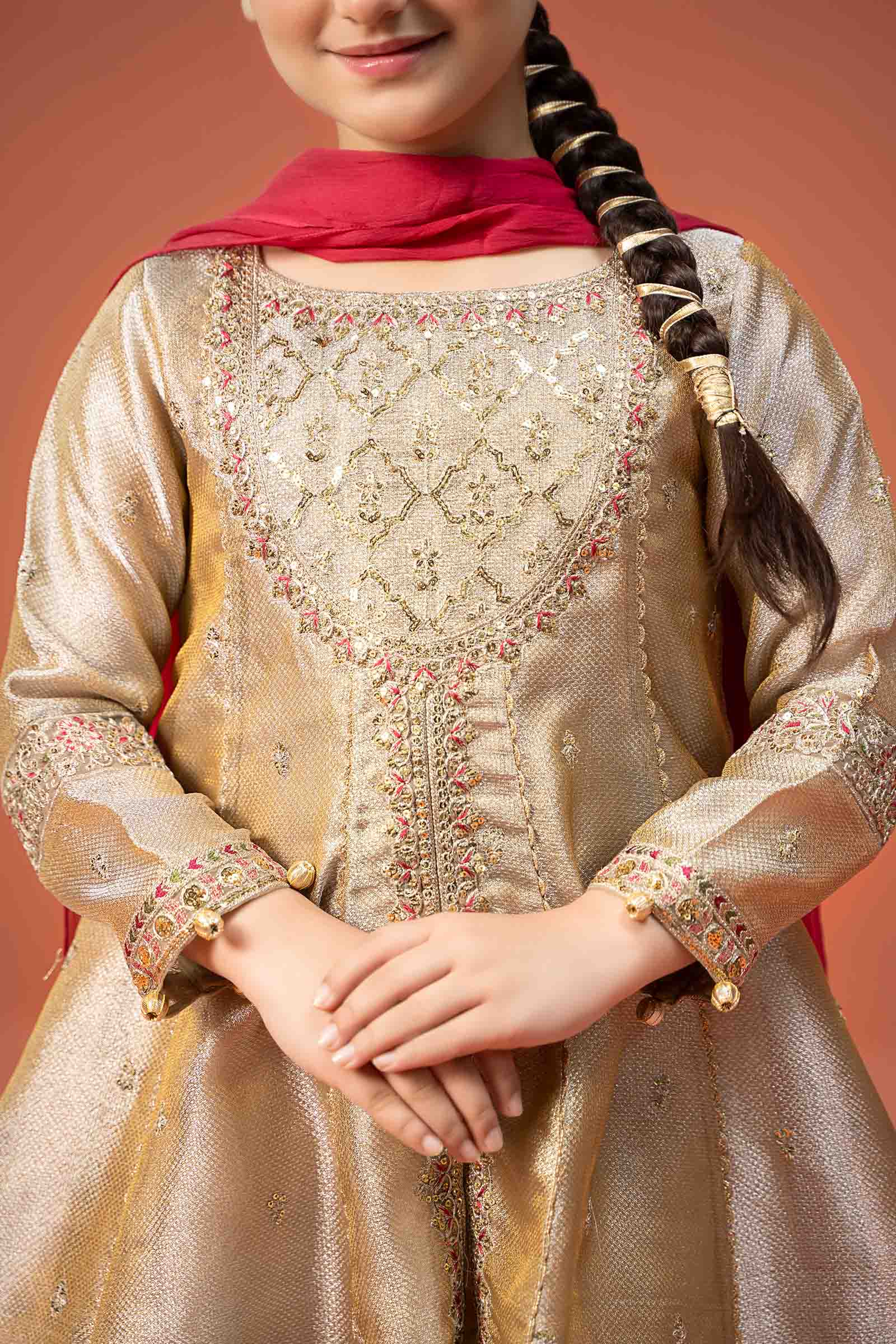 Maria B | 3 Piece Embroidered Zari jacquard Suit | MKS-W24-03 - House Of Zarish