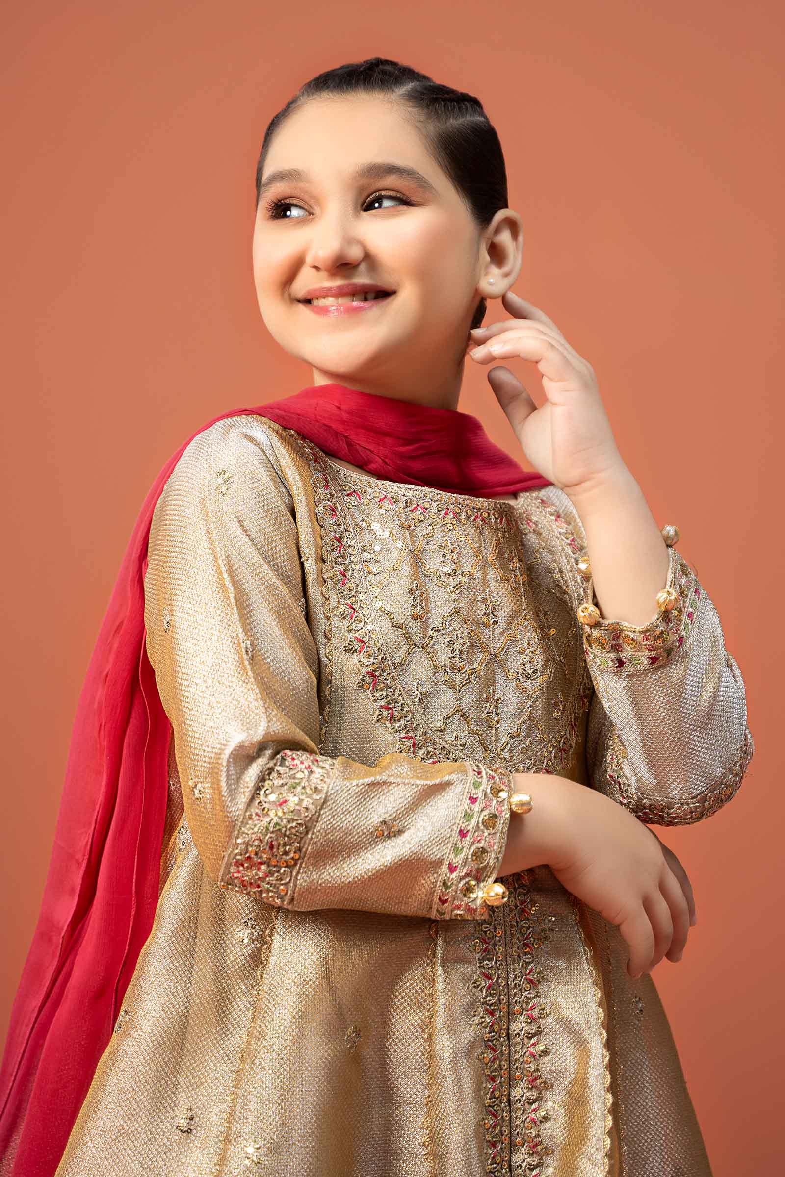 Maria B | 3 Piece Embroidered Zari jacquard Suit | MKS-W24-03 - House Of Zarish