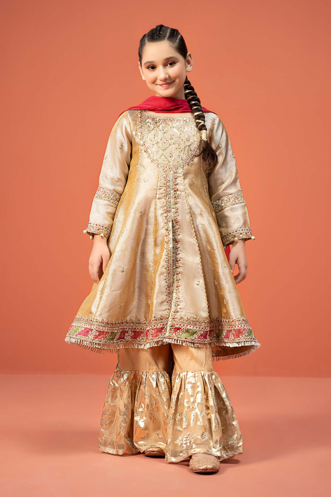 Maria B | 3 Piece Embroidered Zari jacquard Suit | MKS-W24-03 - House Of Zarish