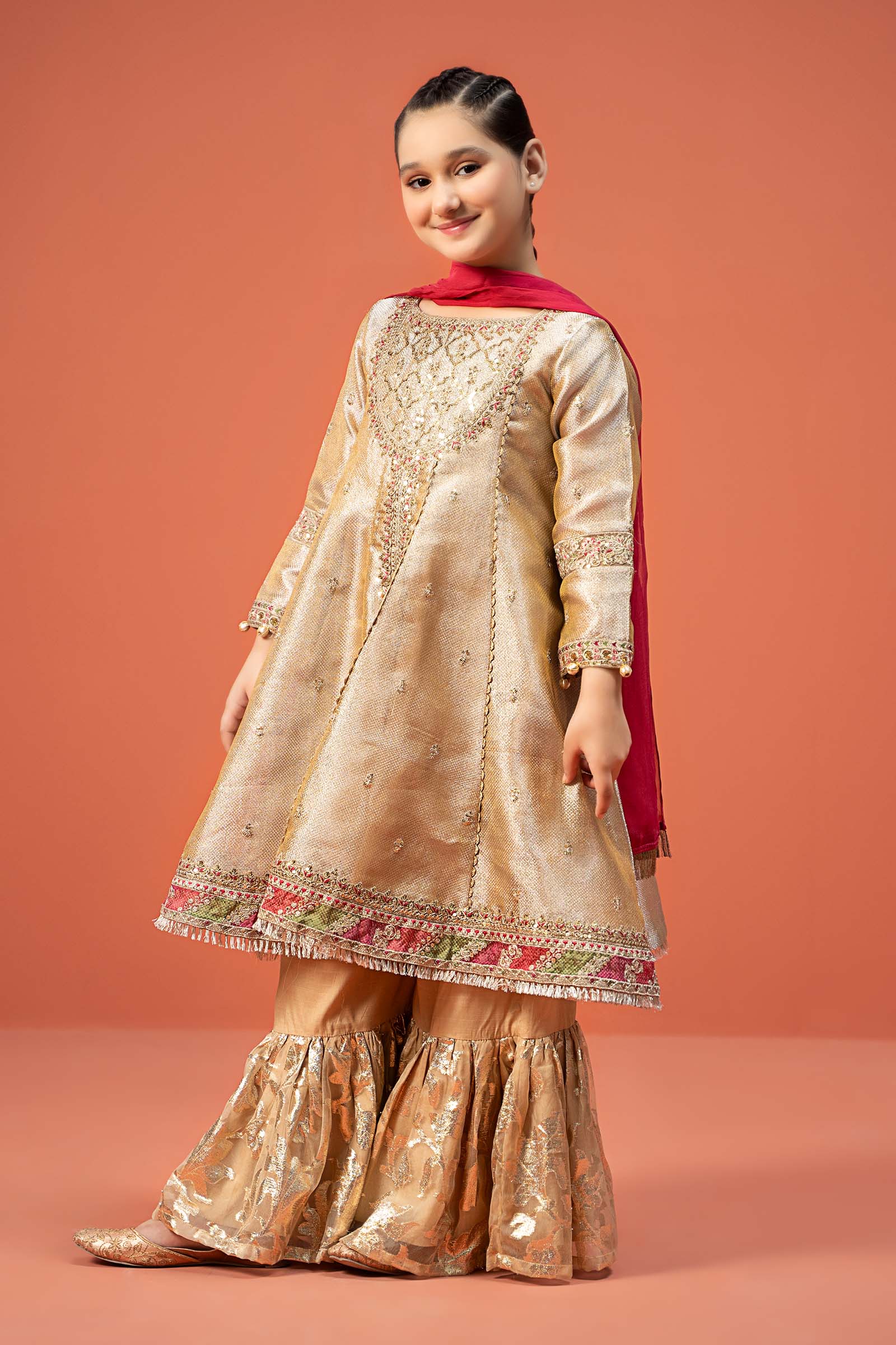 Maria B | 3 Piece Embroidered Zari jacquard Suit | MKS-W24-03 - House Of Zarish