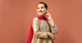 Maria B | 3 Piece Embroidered Zari jacquard Suit | MKS-W24-03 - House Of Zarish