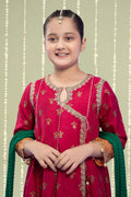 Maria B | 3 Piece Embroidered Raw Silk Suit | MKS-W24-10 - House Of Zarish