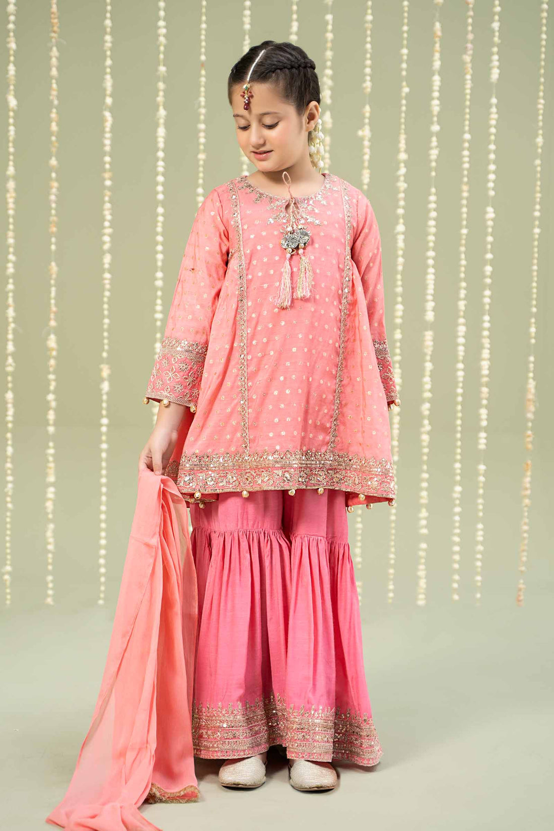 Maria B | 3 Piece Embroidered Paper Cotton Lurex Suit | MKS-W24-11 - House Of Zarish
