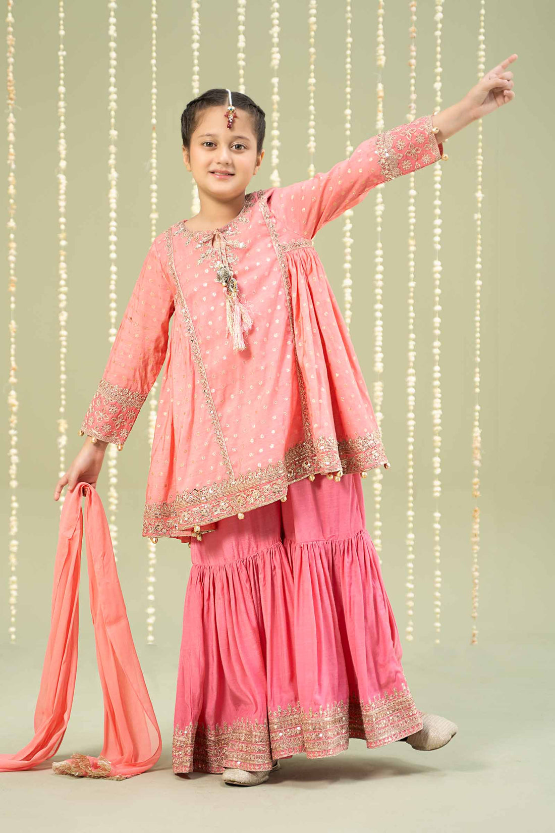 Maria B | 3 Piece Embroidered Paper Cotton Lurex Suit | MKS-W24-11 - House Of Zarish
