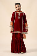 Maria B | 3 Piece Embroidered Velvet Suit | MKS-W24-16 - Libasekhas