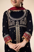 Maria B | 3 Piece Embroidered Velvet Suit | MKS-W24-17 - House Of Zarish