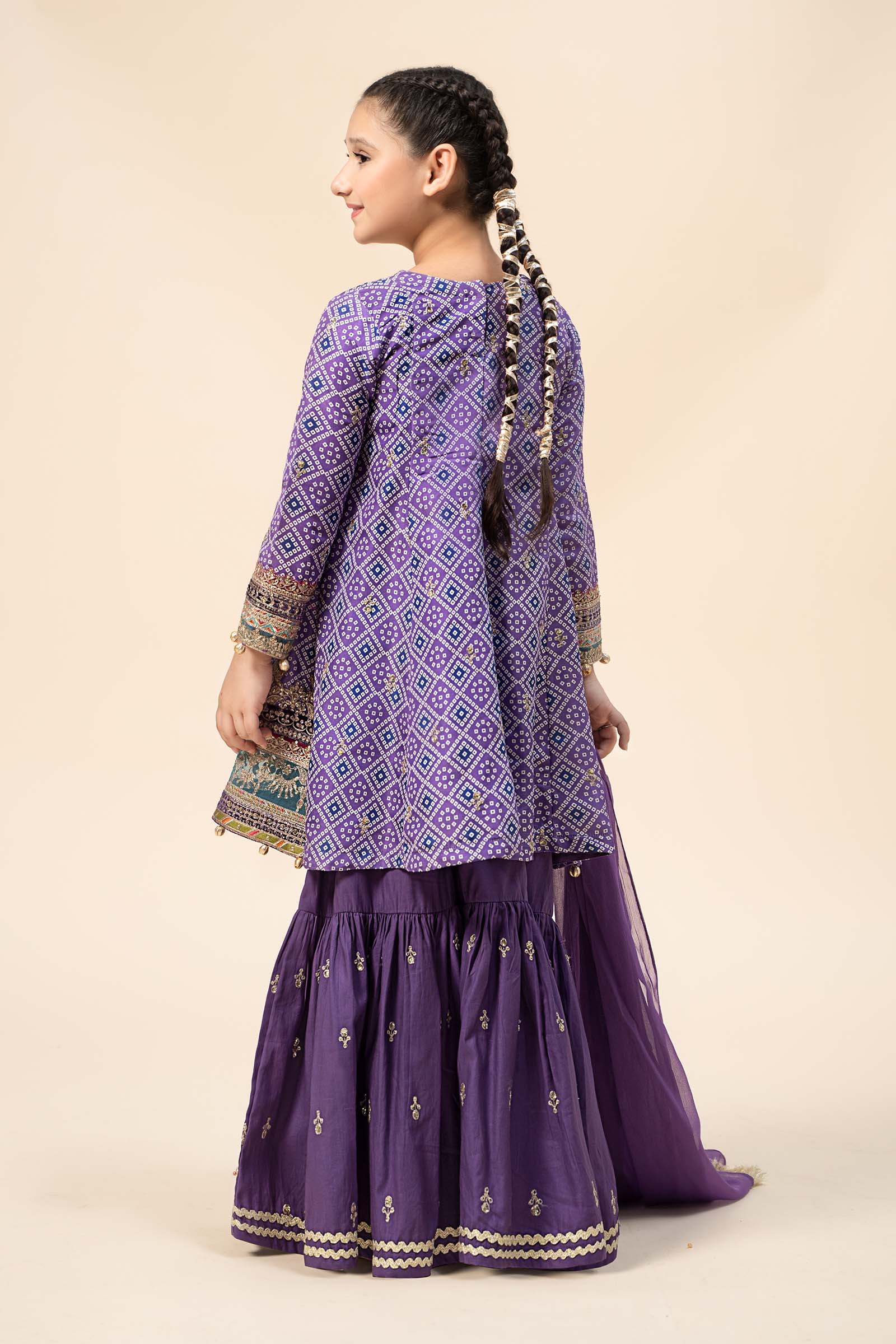 Maria B | 3 Piece Embroidered Raw Silk Suit | MKS-W24-20 - House Of Zarish
