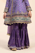Maria B | 3 Piece Embroidered Raw Silk Suit | MKS-W24-20 - Libasekhas