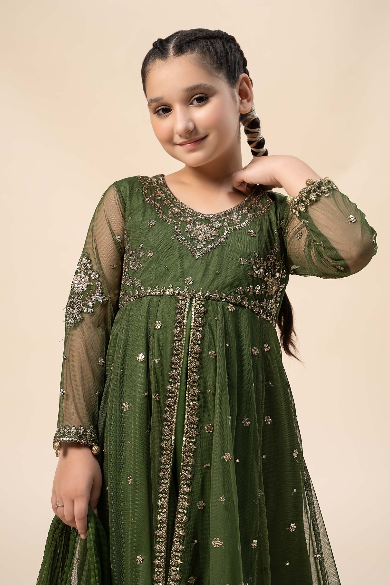 Maria B | 3 Piece Embroidered Net Suit | MKS-W24-25 - House Of Zarish