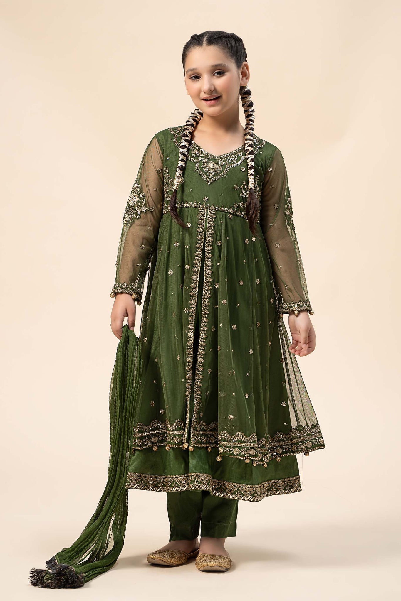 Maria B | 3 Piece Embroidered Net Suit | MKS-W24-25 - House Of Zarish