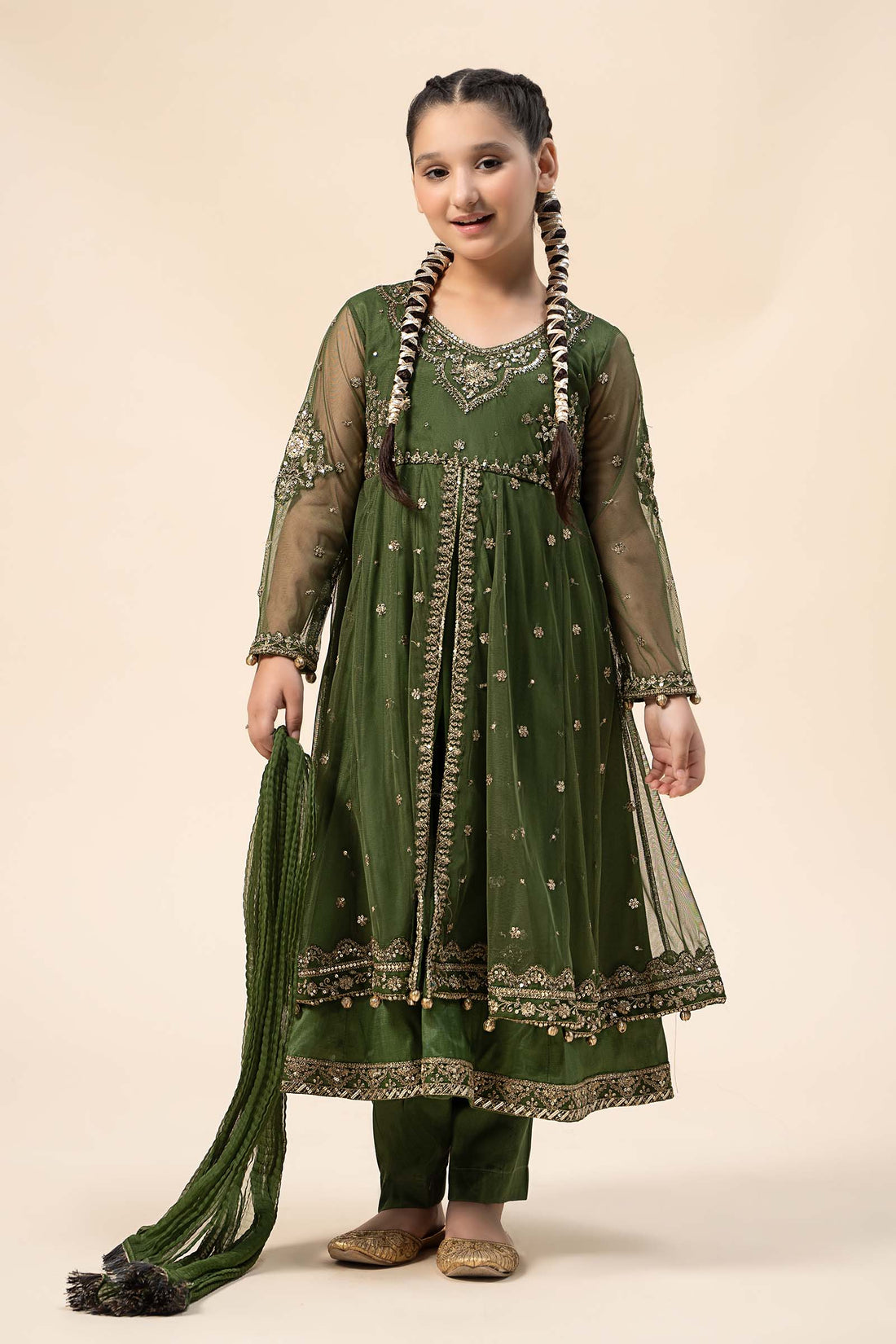 Maria B | 3 Piece Embroidered Net Suit | MKS-W24-25 - House Of Zarish