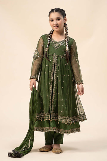 Maria B | 3 Piece Embroidered Net Suit | MKS-W24-25 - House Of Zarish