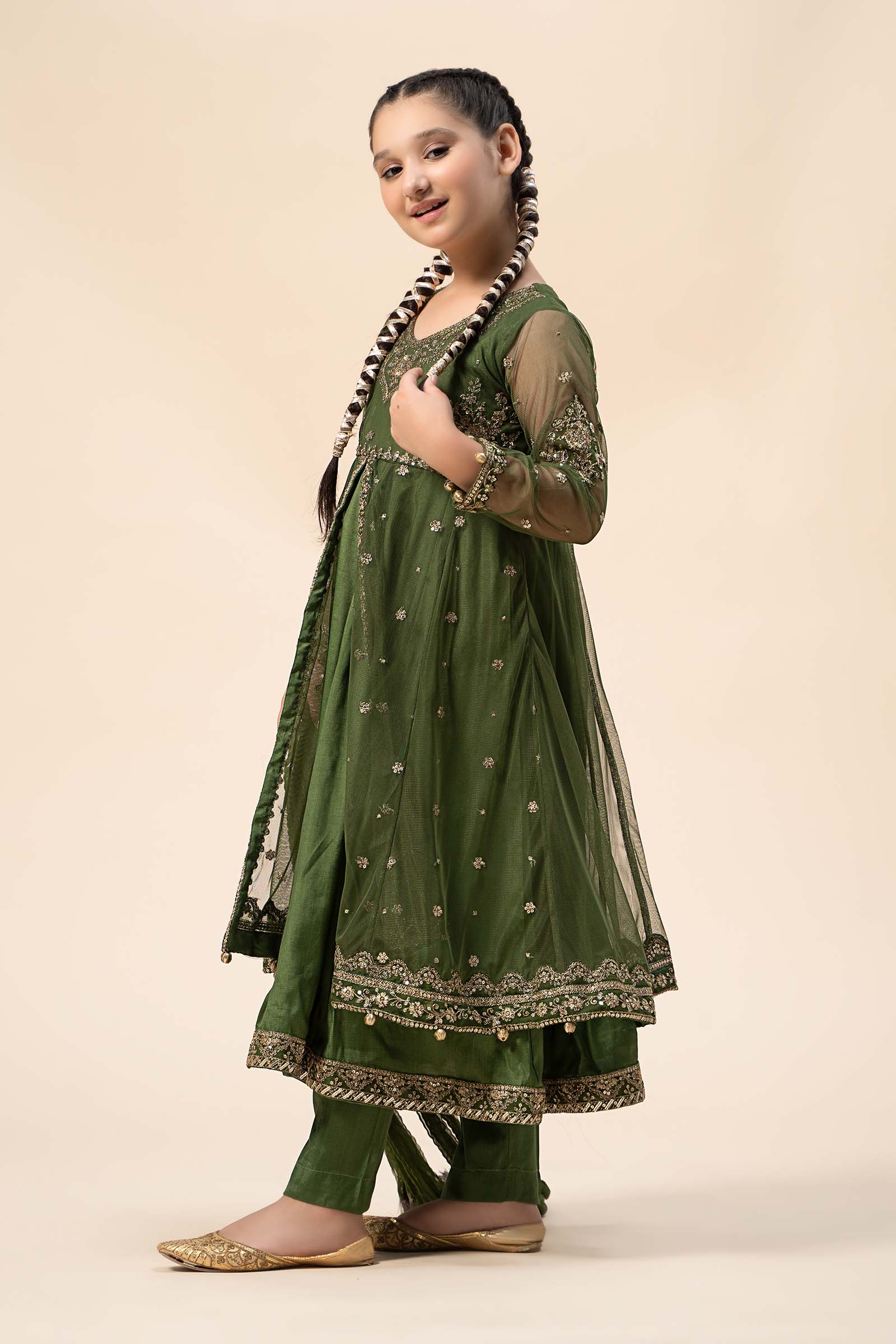 Maria B | 3 Piece Embroidered Net Suit | MKS-W24-25 - House Of Zarish