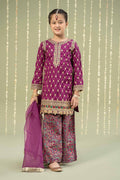Maria B | 3 Piece Embroidered Raw Silk Suit | MKS-W24-28 - House Of Zarish