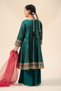 Maria B | 3 Piece Embroidered Raw Silk Suit | MKS-W24-29 - Libasekhas
