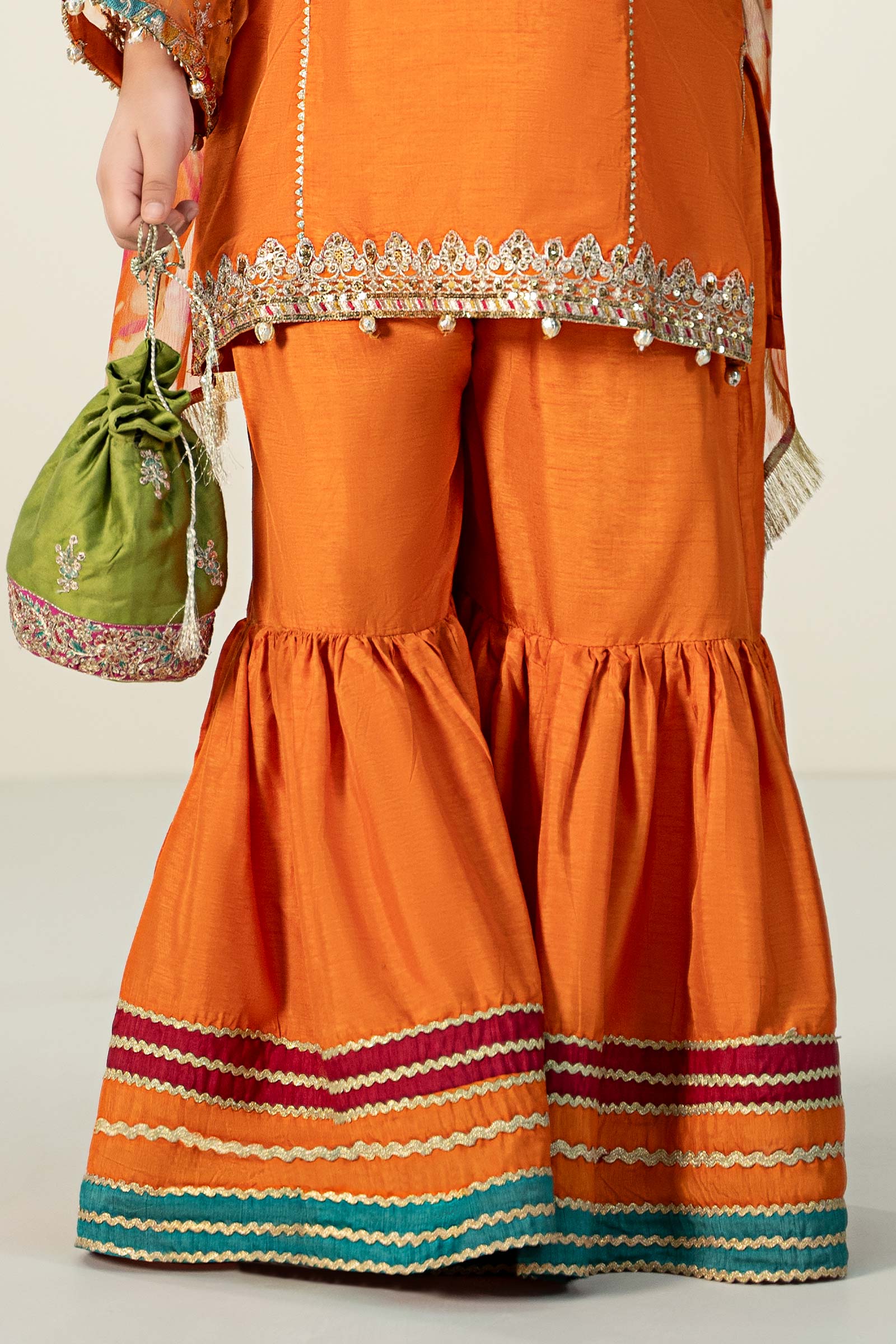 Maria B | 3 Piece Embroidered Raw Silk Suit | MKS-W24-31 - House Of Zarish