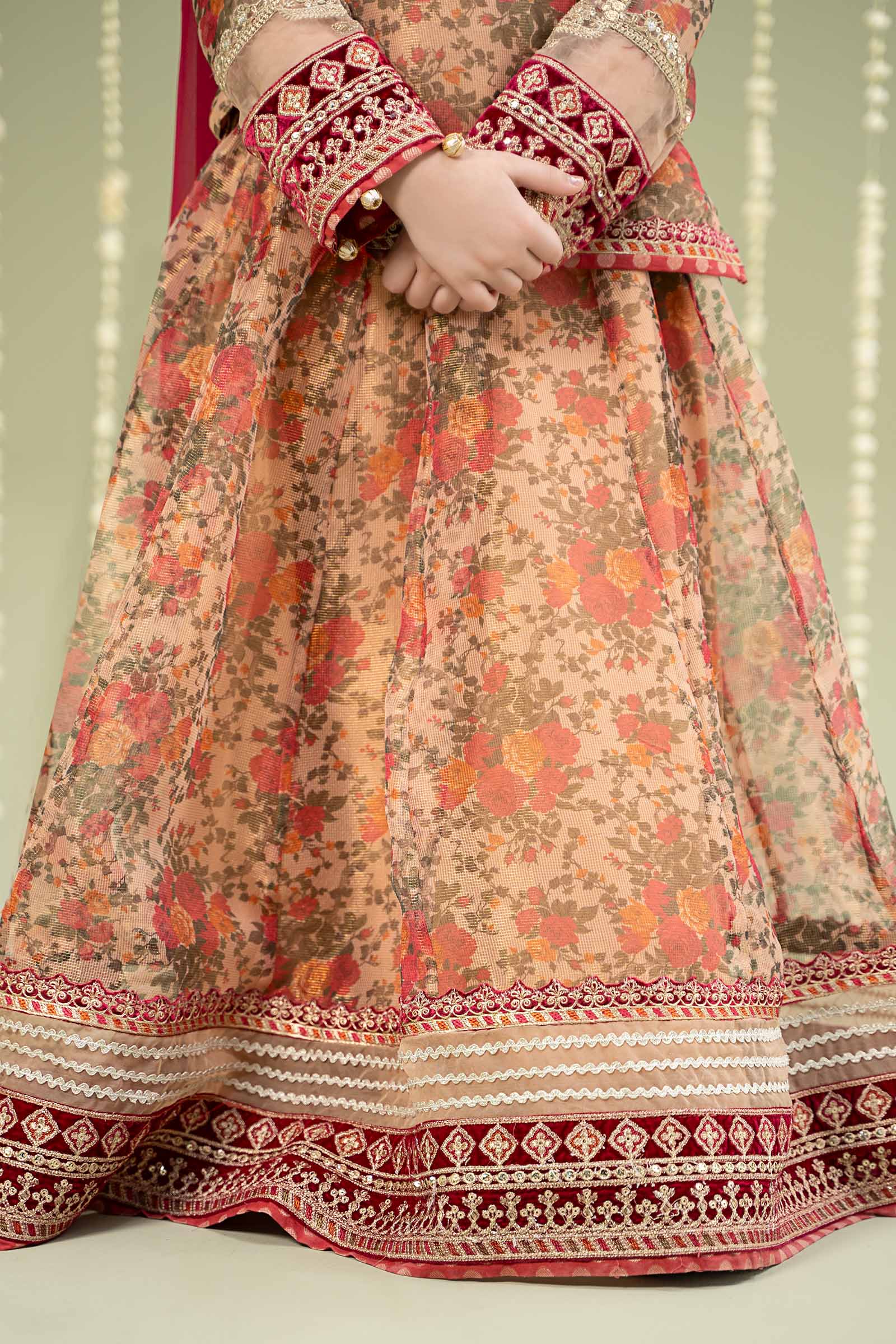 Maria B | 3 Piece Embroidered Cotton Maoori Net Suit | MKS-W24-35 - House Of Zarish