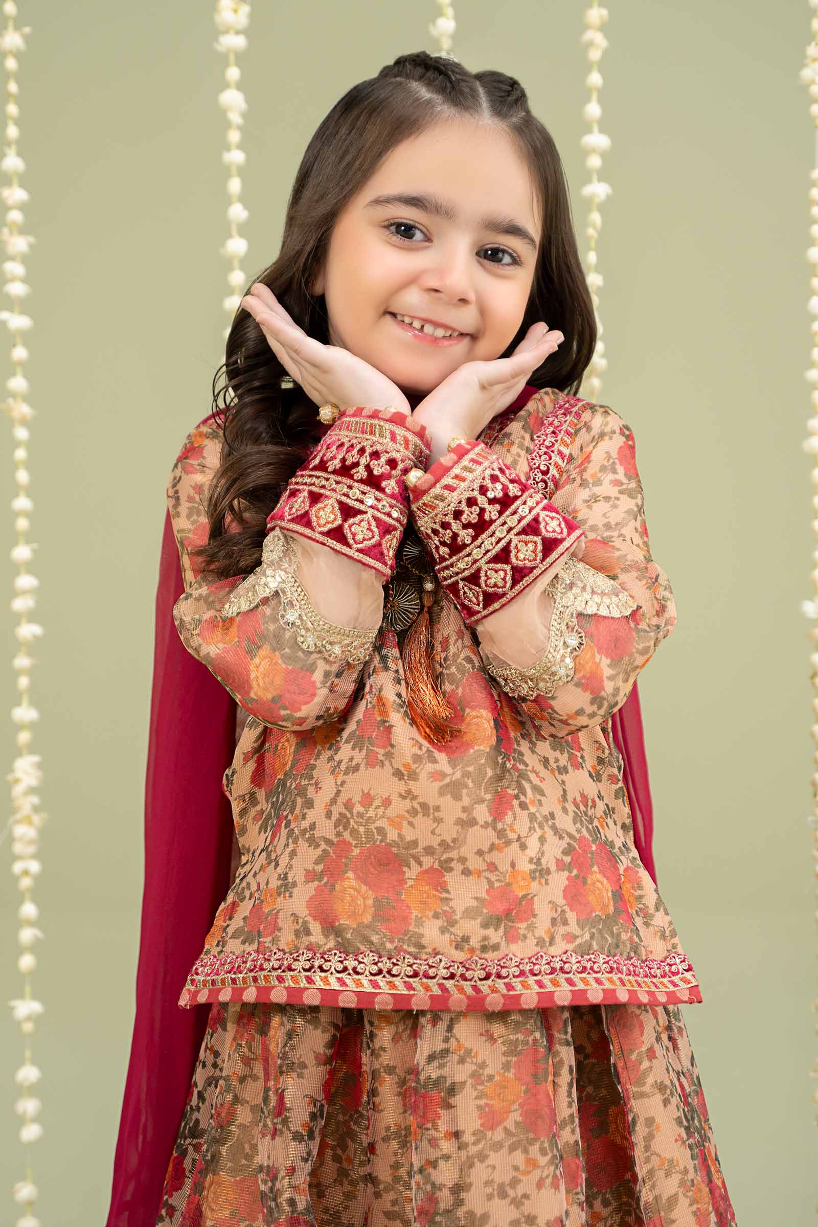 Maria B | 3 Piece Embroidered Cotton Maoori Net Suit | MKS-W24-35 - House Of Zarish