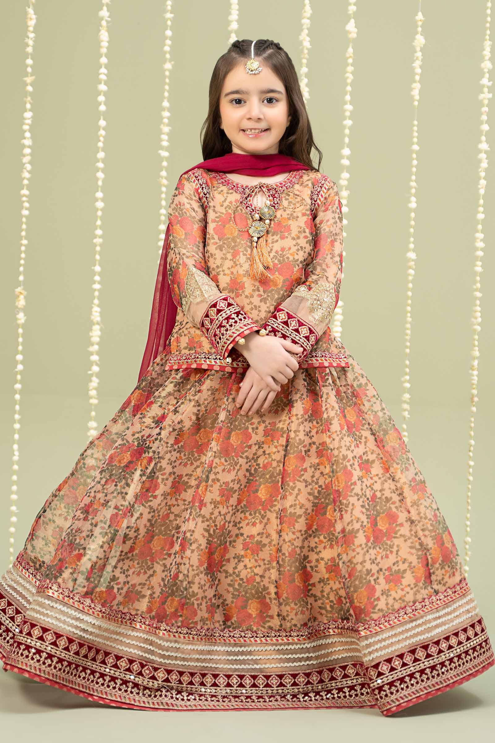 Maria B | 3 Piece Embroidered Cotton Maoori Net Suit | MKS-W24-35 - House Of Zarish