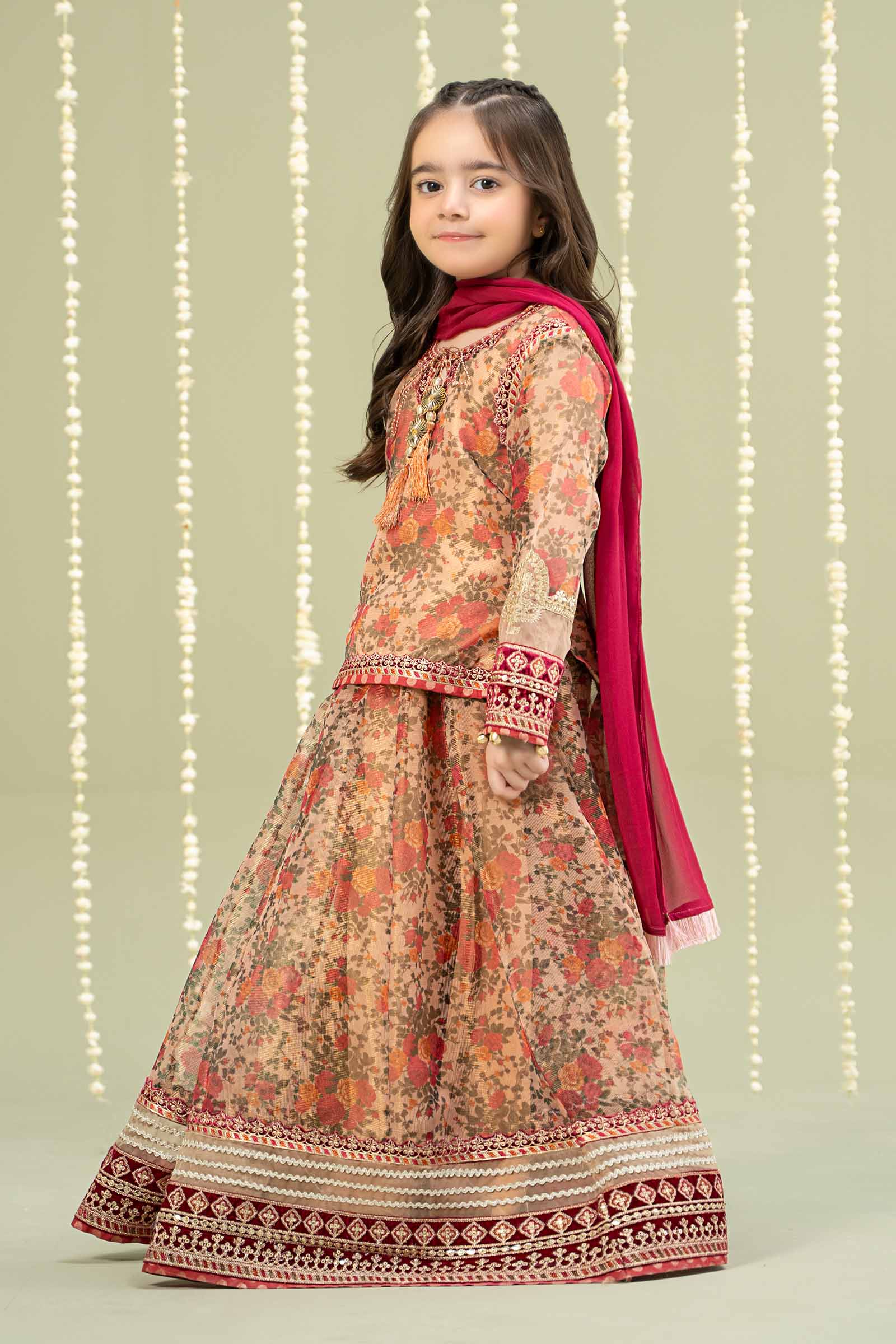 Maria B | 3 Piece Embroidered Cotton Maoori Net Suit | MKS-W24-35 - House Of Zarish
