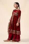 Maria B | 3 Piece Embroidered Velvet Suit | MKS-W24-40 - Libasekhas