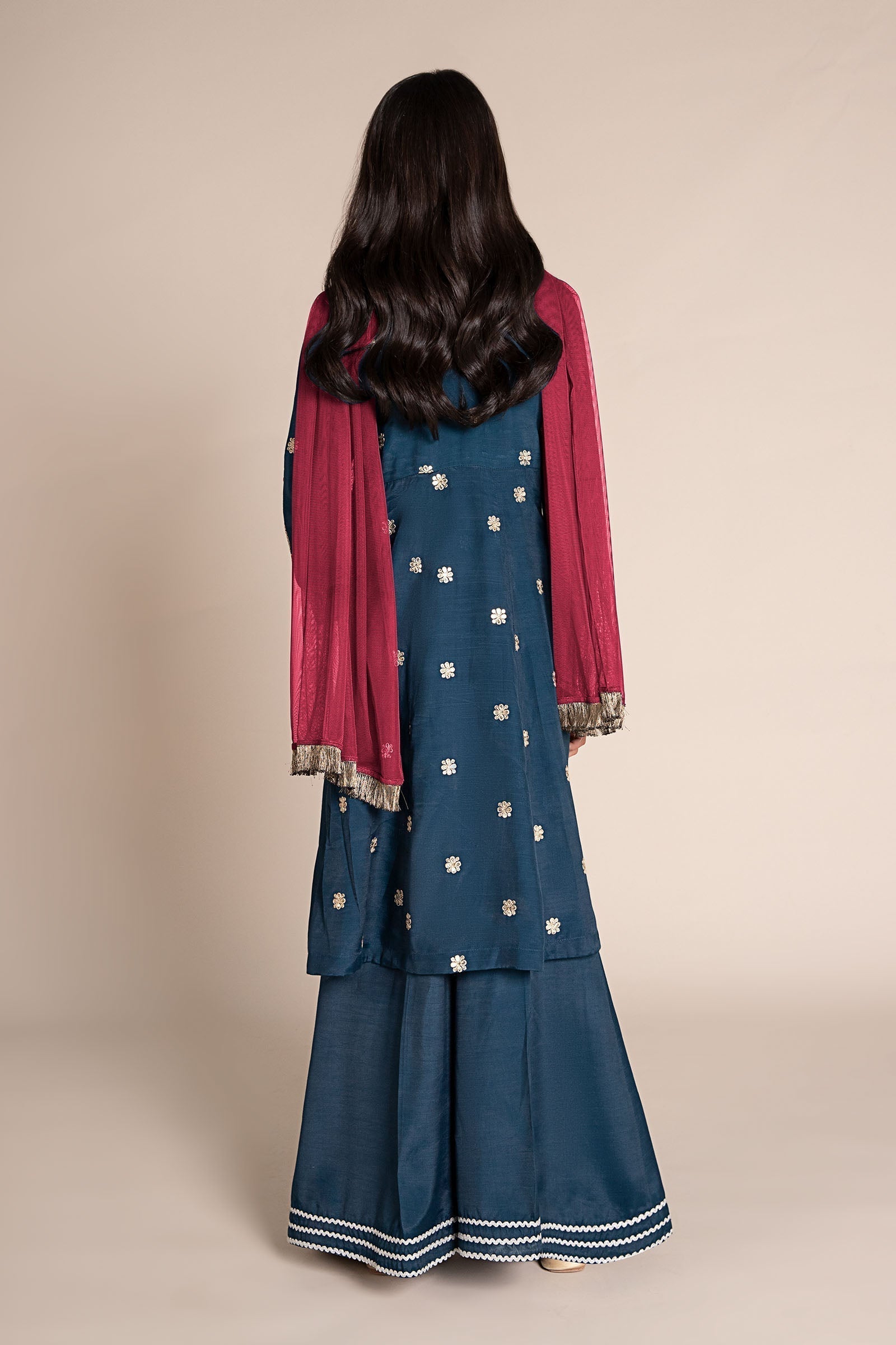 Maria B | 3 Piece Embroidered Raw Silk Suit | MKS-EF25-07 - Libasekhas