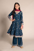 Maria B | 3 Piece Embroidered Raw Silk Suit | MKS-EF25-07 - House Of Zarish