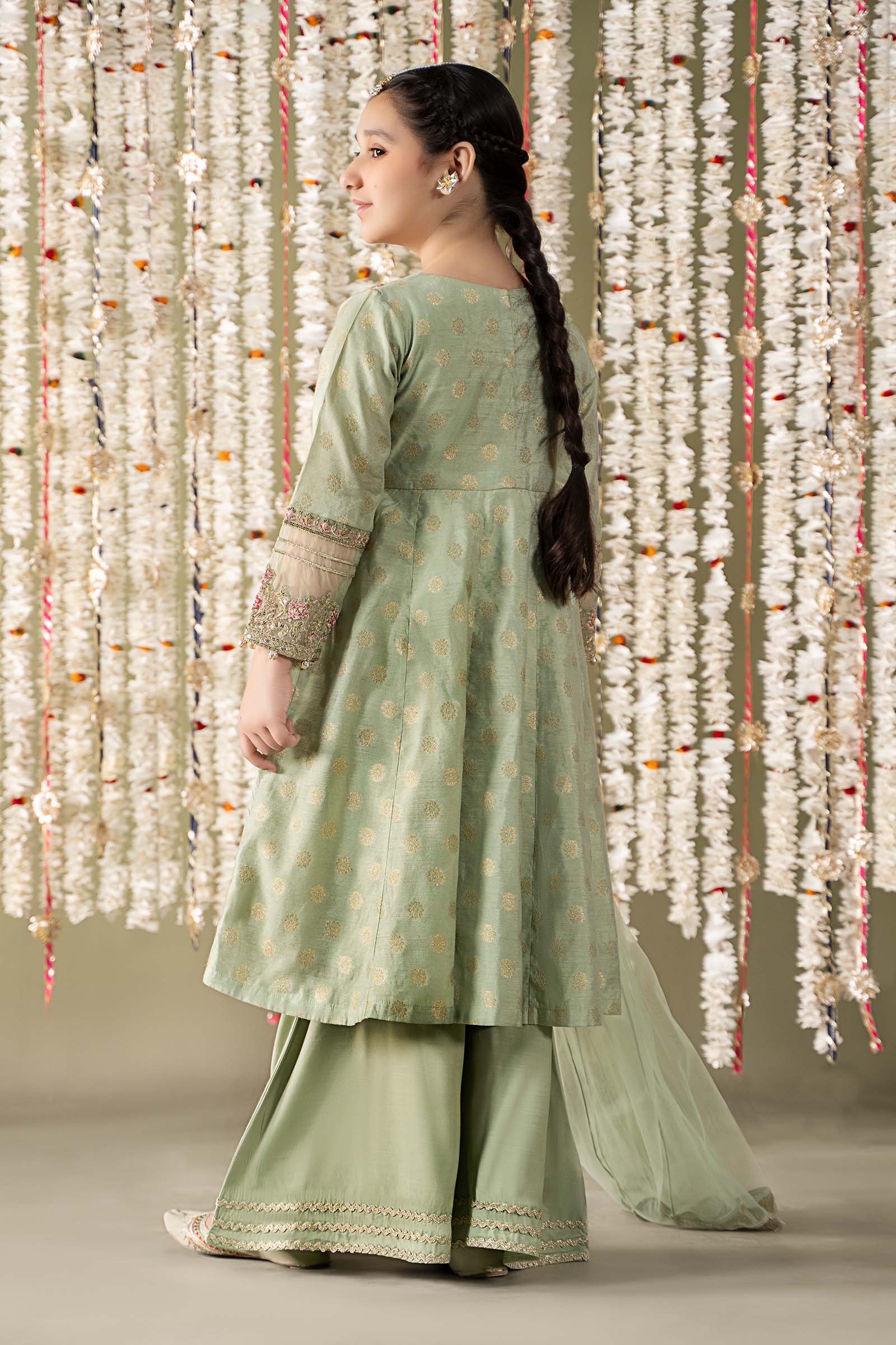 Maria B | 3 Piece Embroidered Cotton Lurex Suit | MKS-EF25-12 - House Of Zarish