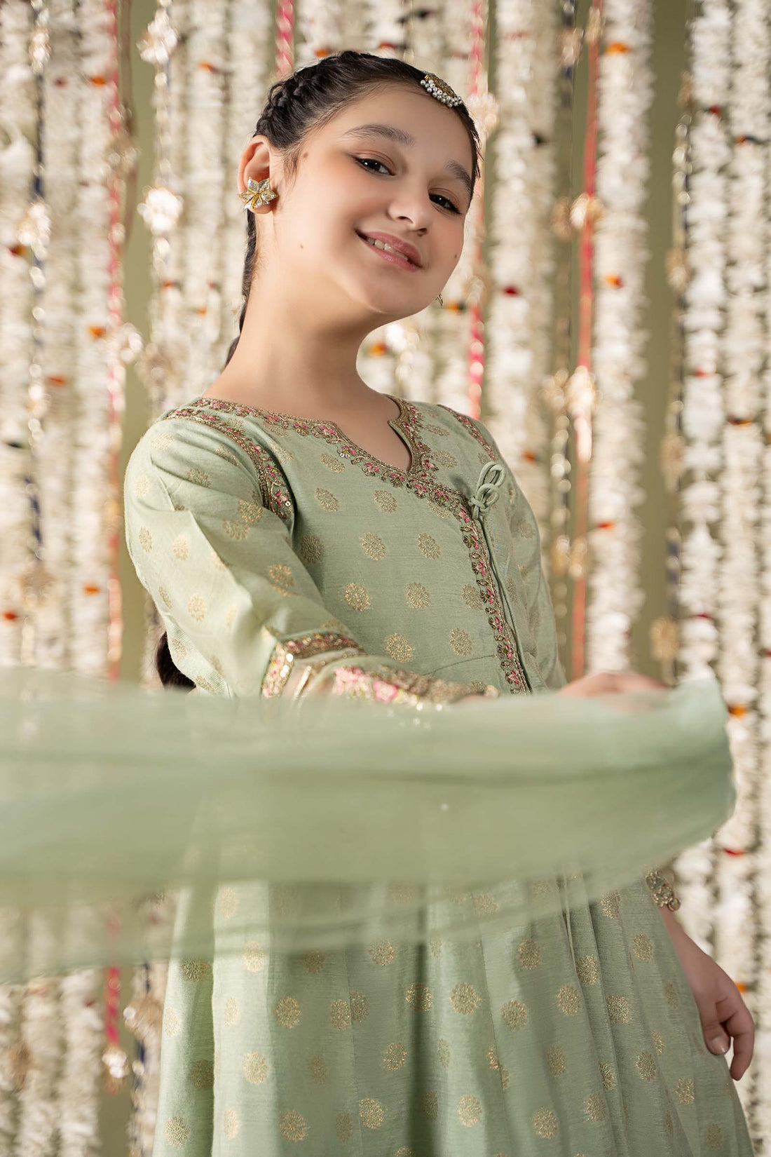 Maria B | 3 Piece Embroidered Cotton Lurex Suit | MKS-EF25-12 - House Of Zarish